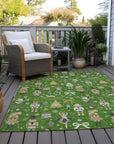 Addison Rugs Raeara Green Washable Indoor-Outdoor Rug