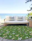 Addison Rugs Raeara Green Washable Indoor-Outdoor Rug