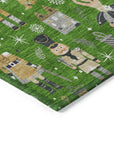 Addison Rugs Raeara Green Washable Indoor-Outdoor Rug