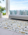 Raeara Ivory Washable Indoor-Outdoor Rug