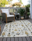 Raeara Ivory Washable Indoor-Outdoor Rug - Area Rug, Ships in 2-3 Days - view 3