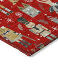 Raeara Red Washable Indoor-Outdoor Rug