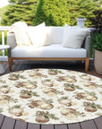 Addison Rugs Raearis Ivory Washable Indoor-Outdoor Rug