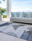 Addison Rugs Raeel Blue Washable Indoor-Outdoor Rug