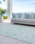 Addison Rugs Raeora Teal Washable Indoor-Outdoor Rug