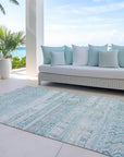 Addison Rugs Saelanor Teal Washable Indoor-Outdoor Rug