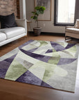 Addison Rugs Saelara Purple Washable Indoor-Outdoor Rug