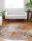 Addison Rugs Saelion Orange Washable Indoor-Outdoor Rug