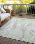 Taelara Green Washable Indoor-Outdoor Rug