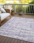 Taelaris Purple Washable Indoor-Outdoor Rug