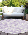 Taelaris Purple Washable Indoor-Outdoor Rug