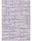 Taelaris Purple Washable Indoor-Outdoor Rug