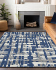 Addison Rugs Taelaris Navy Washable Indoor-Outdoor Rug