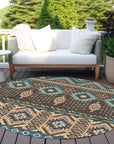 Addison Rugs Taelien Brown Washable Indoor-Outdoor Rug