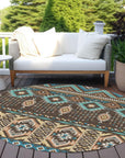 Addison Rugs Taelien Brown Washable Indoor-Outdoor Rug