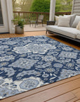 Addison Rugs Taelira Blue Washable Indoor-Outdoor Rug