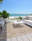 Uraain Orange Washable Indoor-Outdoor Rug