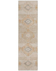 Uraain Orange Washable Indoor-Outdoor Rug