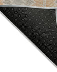 Uraain Orange Washable Indoor-Outdoor Rug