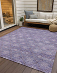 Addison Rugs Uraas Purple Washable Indoor-Outdoor Rug
