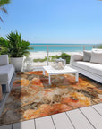 Addison Rugs Uraien Orange Washable Indoor-Outdoor Rug