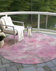 Uraien Pink Washable Indoor-Outdoor Rug