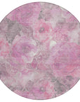 Uraien Pink Washable Indoor-Outdoor Rug