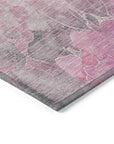 Uraien Pink Washable Indoor-Outdoor Rug