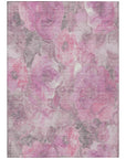 Uraien Pink Washable Indoor-Outdoor Rug