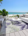 Vaelain Purple Washable Indoor-Outdoor Rug