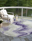 Vaelain Purple Washable Indoor-Outdoor Rug