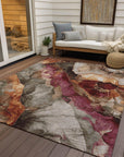 Vaelara Brown Washable Indoor-Outdoor Rug