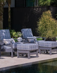 Telescope Antero Deep Seat Cushion Chair with Outdoor Ottoman 4PC Set