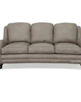 Bach Grey Leather Couch Benchmade In the USA -- view 3