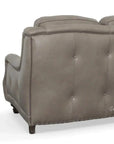 Bach Grey Leather Couch Benchmade In the USA -- view 5