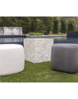 Bazaar Concrete Outdoor Pebble End Table - LOOMLAN - Sunset West - Outdoor Side Tables