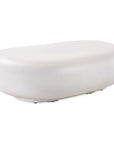 Bazaar Concrete Pebble Outdoor Coffee Table-Outdoor Coffee Tables-Sunset West-Bone White-LOOMLAN