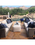 Bazaar Weatherproof Outdoor Ottoman-Outdoor Ottomans-Sunset West-LOOMLAN