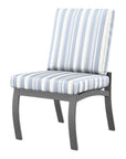 Telescope Belle Isle Deep Seat Cushion Armless Outdoor Cafe Chair 2PC