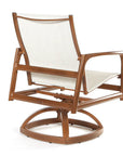 Castelle Berkeley Sling Swivel Rocker Dining Chair