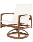 Castelle Berkeley Sling Swivel Rocker Dining Chair