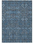 Bohemian Blue Washable Indoor-Outdoor Rug