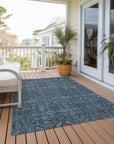 Bohemian Blue Washable Indoor-Outdoor Rug