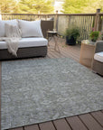 Bohemian Grey Washable Indoor-Outdoor Rug