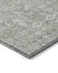Bohemian Grey Washable Indoor-Outdoor Rug