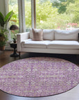Bohemian Lavender Washable Indoor-Outdoor Rug