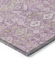 Bohemian Lavender Washable Indoor-Outdoor Rug