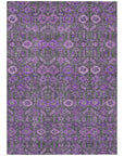 Bohemian Purple Washable Indoor-Outdoor Rug