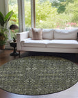 Bohemian Taupe Washable Indoor-Outdoor Rug