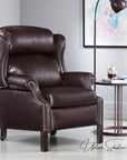 Haven Leather Power Push Button Recliner
